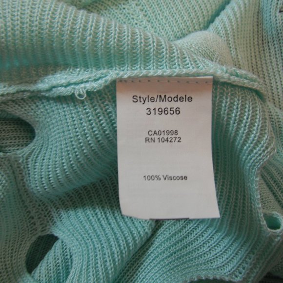 GABBY ISABELLA Women's Top  SIZE- L,XL Surf Blue TOP KNIT 100% Viscose - Picture 16 of 16